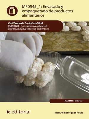 cover image of Envasado y empaquetado de productos alimentarios. INAD0108